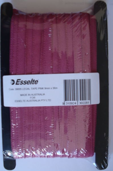 Esselte 39002 Pink Legal Tape 6mm x 36M Card - Free shipping.